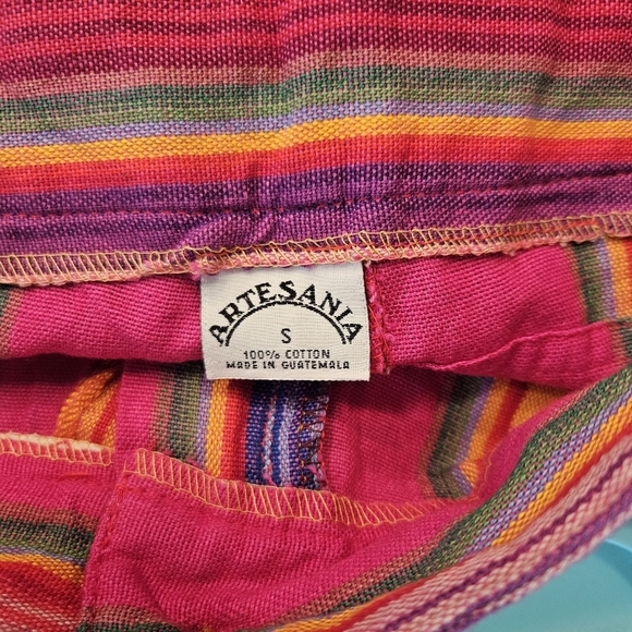 ARTESANIA Multicolir Cotton Light Shorts Size Small Summer - Picture 5 of 6